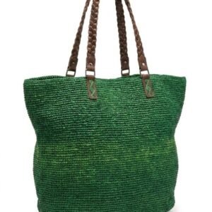 Premium Dyed Raffia Market Tote - Solid Colors