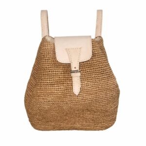 Dark tea color Backpack | Hats Raffia/Raphia